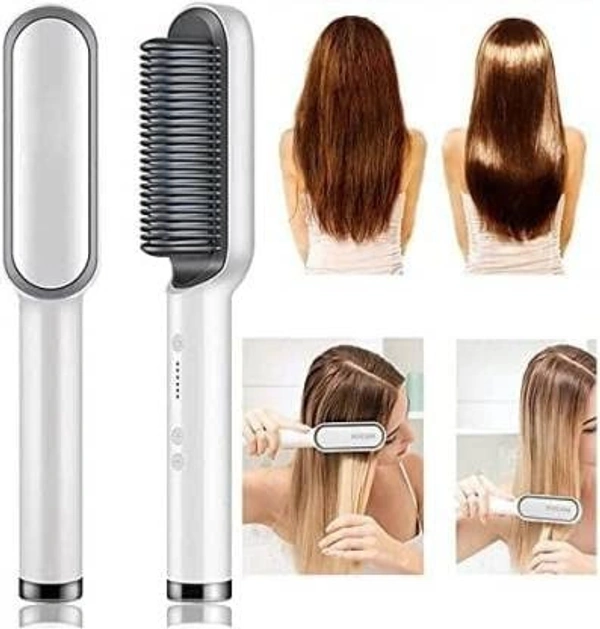 HQT-909B Hair Straightener Comb Brush Hair Straightening Iron Built with Fast Heating & 5 Temp Settings & Anti-Scald Perfect for Home...