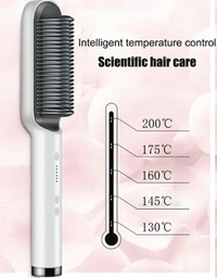 HQT-909B Hair Straightener Comb Brush Hair Straightening Iron Built with Fast Heating & 5 Temp Settings & Anti-Scald Perfect for Home...
