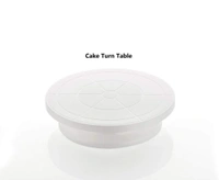 CAKE TABLE Cake Decorating Turntable Stand 360 Round Easy Rotate Turntable Revolving | Cake Decorating Turntable Stand, 28cm, White