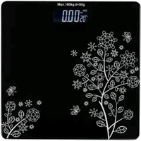 Personal Digital Glass Bathroom Weighing Scale Pack of 1 Black