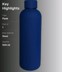 Matte Finished Stainless Steel Water Bottle 500ML