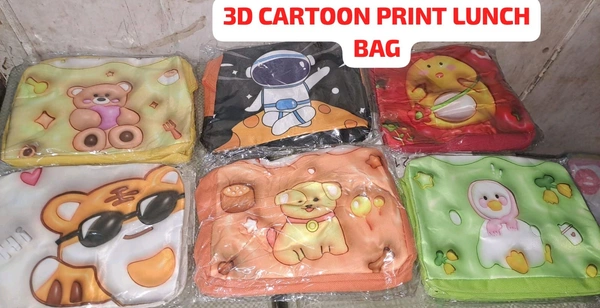 Insulated 3D Cartoon Prints Lunch Bag 