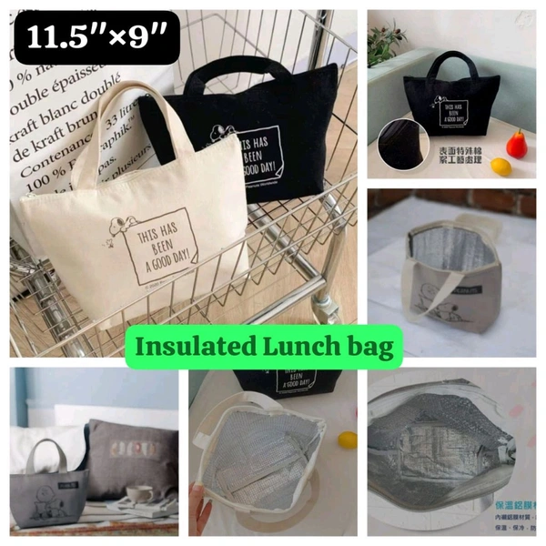 Canvas Insulated Lunch Bag 