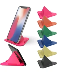 VINAYAK  Portable Three-Sided Triangle Desktop Stand Mobile Paradise Universal Phone Pyramid Shape Holder Desktop Stand (Multi Color) PACK OF 50PCS