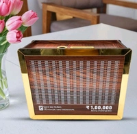 Generic Wooden Money/Piggy Bank for Kids & Adults, Coin Box with Carved Design Savings Mini Bank, Donation Box,Smart Money Box,Wooden Coin Box,Money Saver,Money Piggy Bank with Numbers