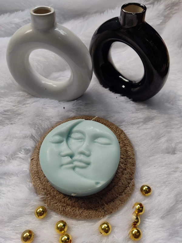 Sun & Moon Candle - White, French Vanilla