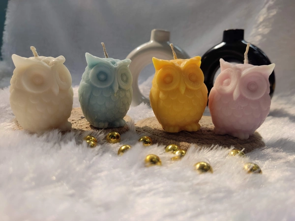 Mini Owl Candle  - Lavender, French Lavender