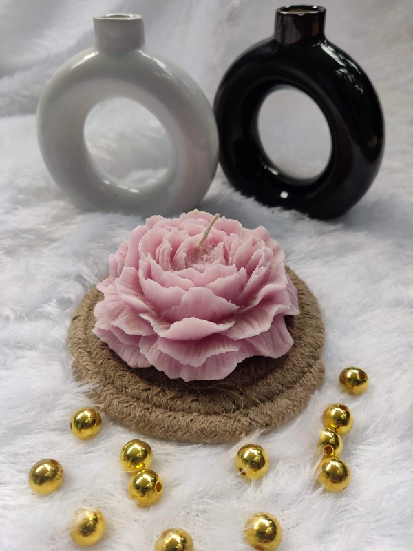 Peony Candle - White-Pink, Cherry Magnolia