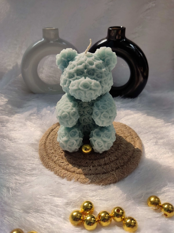 Rose Teddy Candle  - Lavender, French Lavender