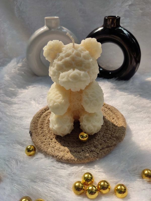 Rose Teddy Candle  - Lavender, French Lavender