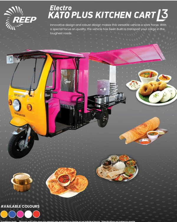 REEP electro kato plus kitchen cart L3 , 90 KILOMETER PER CHARGE