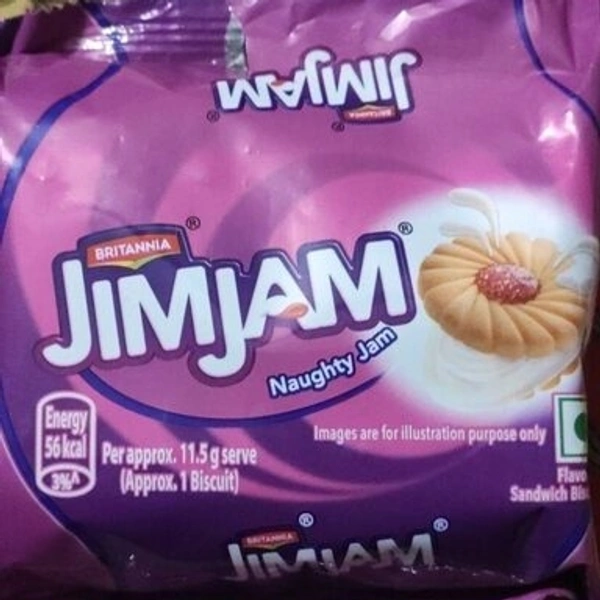 Britannia Jim Jam Cream Biscuits : 138 Gms
