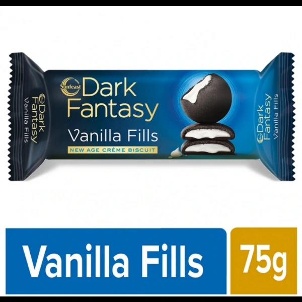 Sunfeast Dark Fantasy Vanilla Creme Biscuits : 79 Gms
