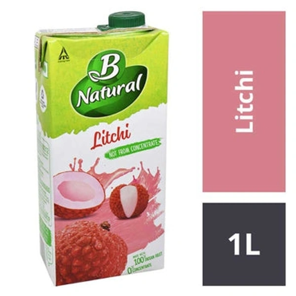 B Natural Litchi Juice 1 Ltr