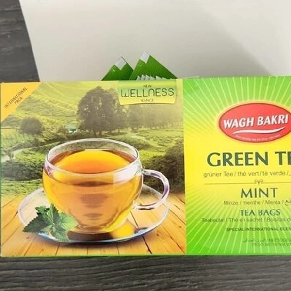 Wagh Bakri Green Tea Mint Flavor 