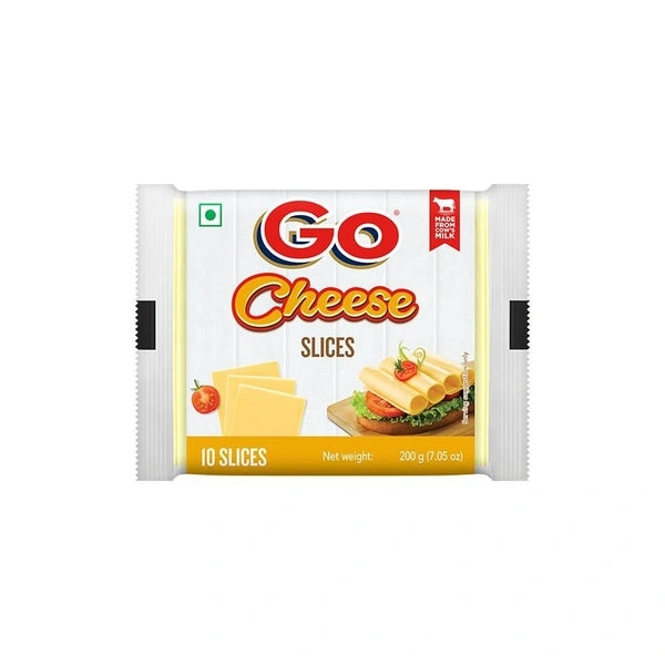 Gowardhan Go Cheese Slices Plain : 200 Gms