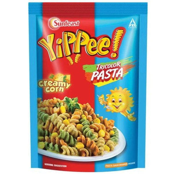 Sunfeast Yippee Creamy Corn Tricolor Pasta: 65 gms