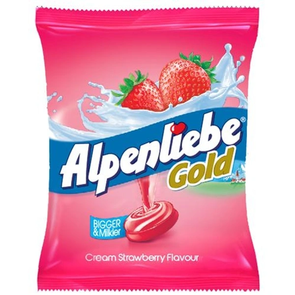 Alpenliebe Gold Cream Strawberry Toffee : 132 Gms