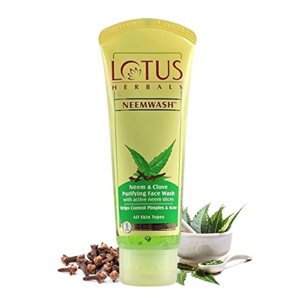 Lotus Herbals Neemwash Neem & Clove Facewash : 120 Gms
