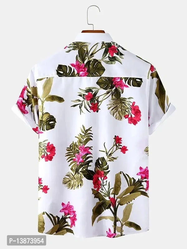 Stylish Lycra Short Sleeve Shirt For Men  - M