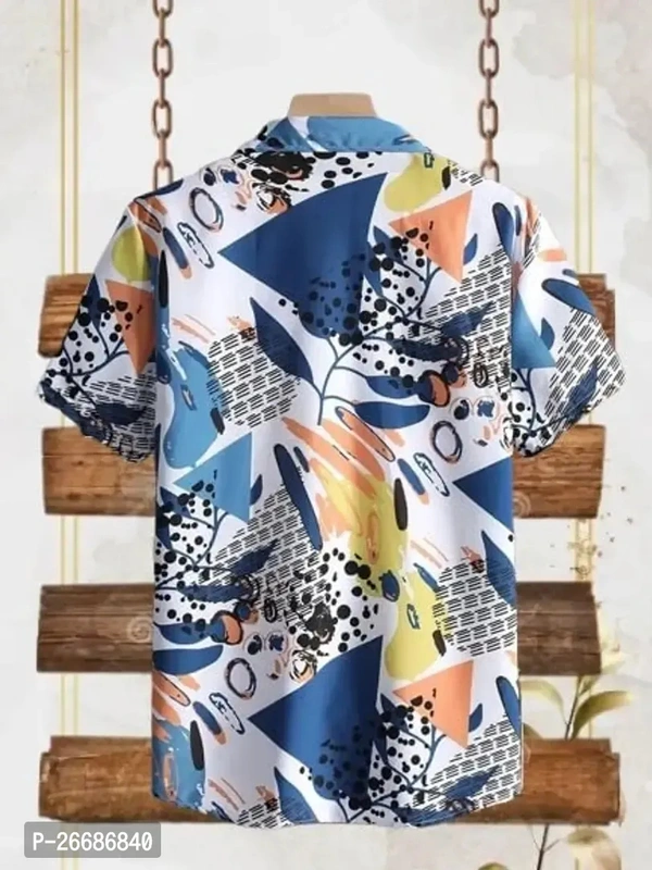 Stylish Lycra Short Sleeve Shirt For Men  - S