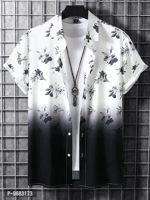 Stylish Lycra Short Sleeve Shirt For Men  - Xl