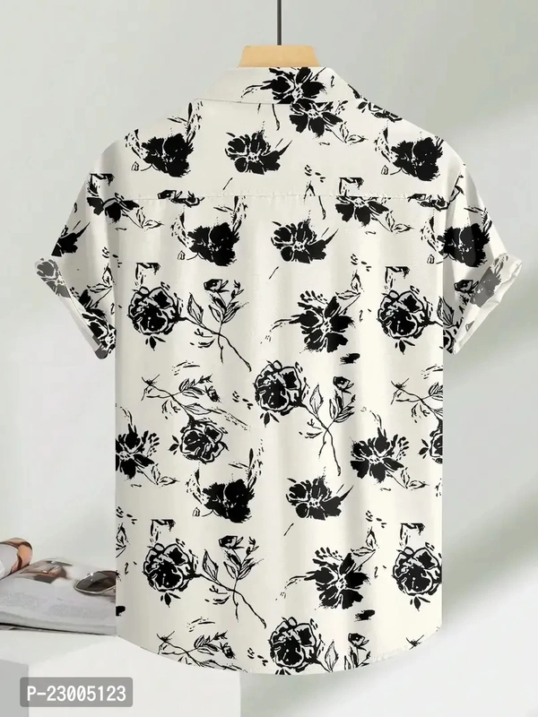 Stylish Lycra Short Sleeve Shirt For Men  - M