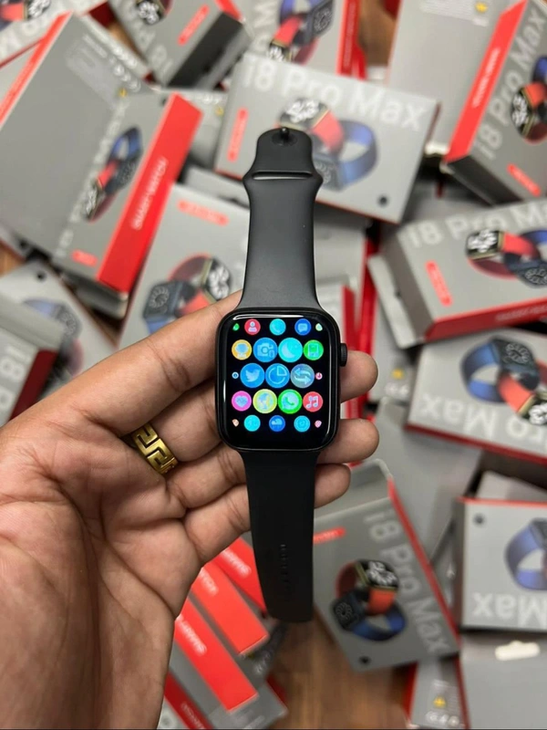 APPLE SERIES I8 PRO MAX ( PREMIUM FIRST COPY PRODUCT )  - Black, HIGH