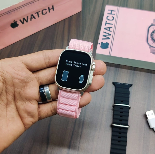 APPLE WATCH ULTRA ( GIFT YOUR LOVED ONES ) ( PREMIUM FIRST COPY PRODUCT )  - Black, HIGH