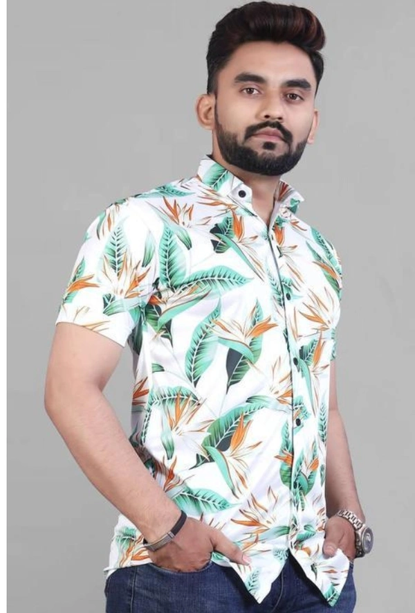 Men Regular Fit Printed Ribbed Colour Casual Shirt - XXL, White