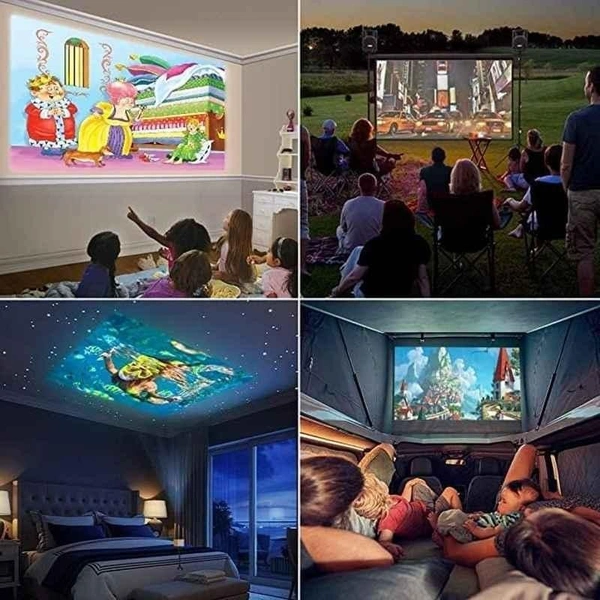 UNBRANDED Portable Mini Home Theater LED Projector  CLARITY UP TO 32 INCH SIZE - Web Orange, NO WARANTY, 9629276744