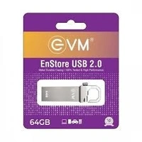 EVM ENSTORE 64 GB PEN DRIVE 64 GB Pen Drive  (Silver) - Black, 10 Years, Contact Customer Service