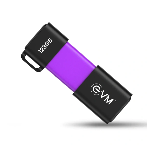 EVM EnX OTG 128GB USB 3.2 Gen 1 Type-C OTG Flash Drive - Purple, 10 Years, Contact Customer Care Service