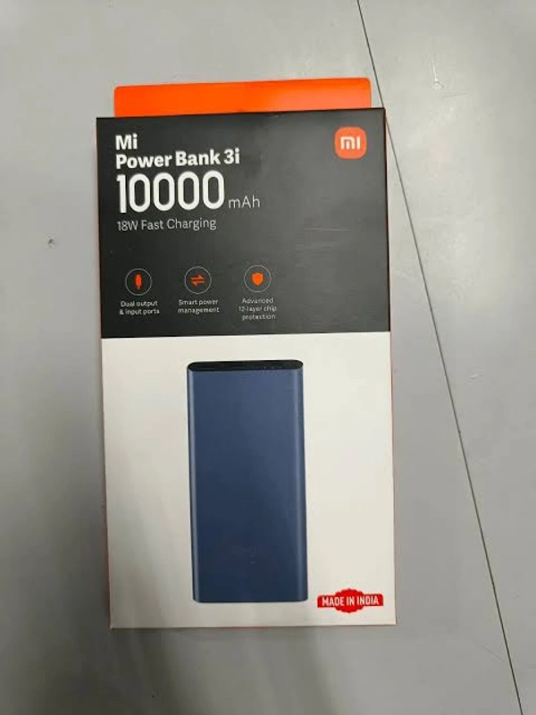 M I Mi 10000mAH Li-Polymer, Micro-USB and Type C Input Port, Power Bank 3i with 18W Fast Charging (Midnight Black) - 6 Month, Black