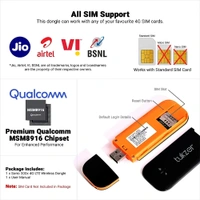 Tukzer  All Sim Support Wifi Wingle Tukzer Usb Wifi Stick - Black, 6;Month Service Center