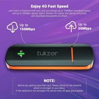 Tukzer  All Sim Support Wifi Wingle Tukzer Usb Wifi Stick - Black, 6;Month Service Center