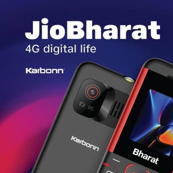JioBharat K1 Karbonn 4G Keypad Phone with JioCinema, JioSaavn, JioPay (UPI), Long Lasting Battery, LED Torch, Digital Camera |  Locked for JioNetwork - Red, 1 Year Service Center Warranty