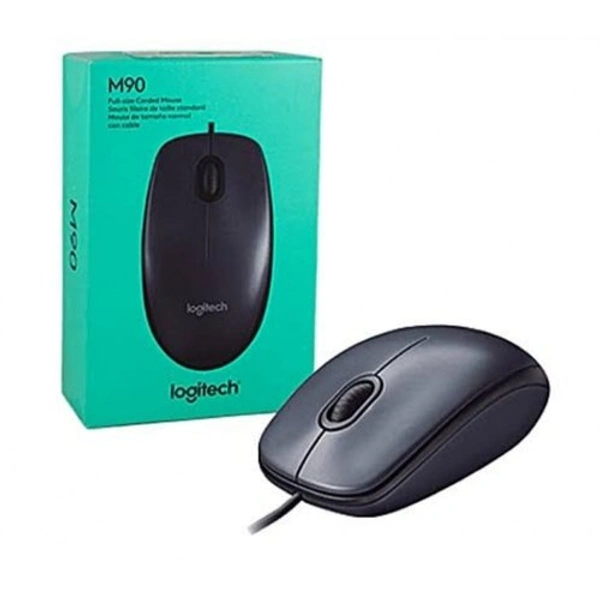 Logitech M90 Usb Mouse 1 Yr Warranty  - Black, 1 Year