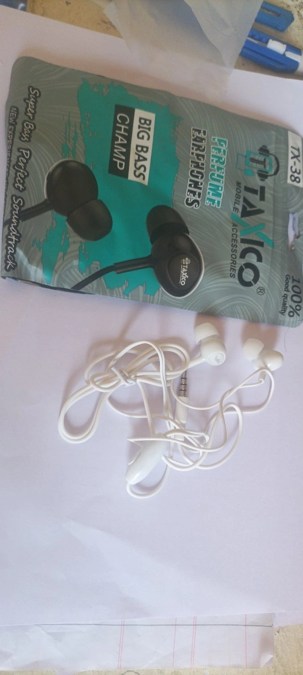 Taxico Earphones With Mic Wired Set Of 5  - White