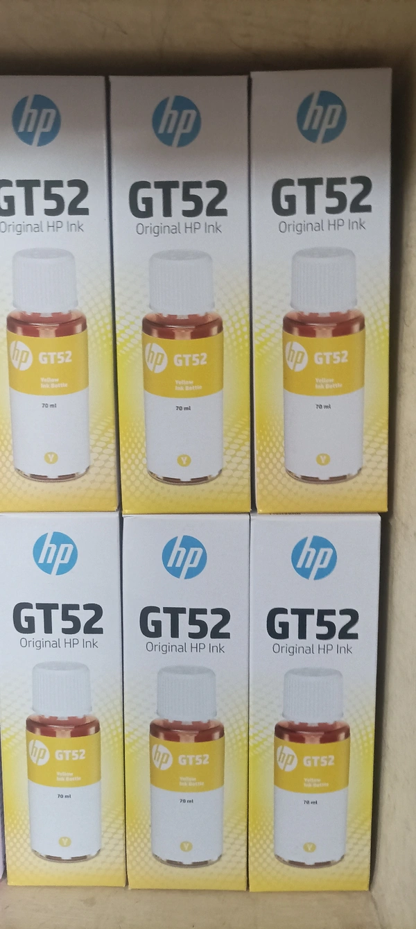 -HP Original HP Ink Bottle Yellow Gt52 70ml - Yellow, No Warranty