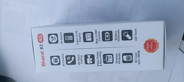 jio Keypad Phone 1000mah Battery Jio 4G sim only Supported & Wired Head Phone Other Network not Supported basic Button Phone - 1 year