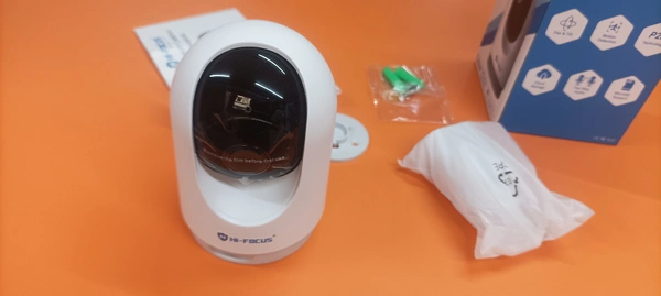 Hi Focus  Hifocus Wifi Camera Rotatable 360 View 1 Year Waranty 3mp Indoor Wifi Pt Camera  - White, 1 Year, 18001039001