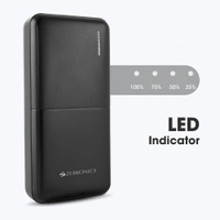 Zebronics  Zeb-MB20000R3  20000 Mah Power Bank  - Zebronics Service Center, Black, 6 Month