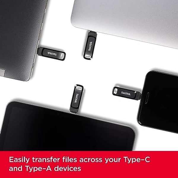 Sandisk SanDisk Ultra Dual Drive Luxe 64GB USB +Type C Pen  Drive  - 5 years, near service centre