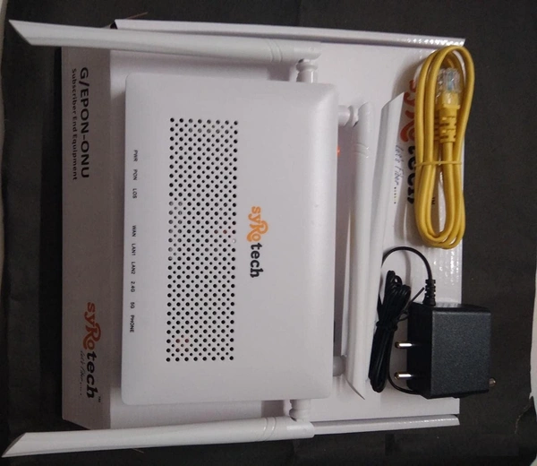syrotech Syrotech Dual Band FIBER ROUTER XPON ONT with 4 Antenna Wireless Router SY GPON 2010-WADONT (New Model for 1110-WDAONT) - 2 YEARS, Technical Support:  1800-21200-6122