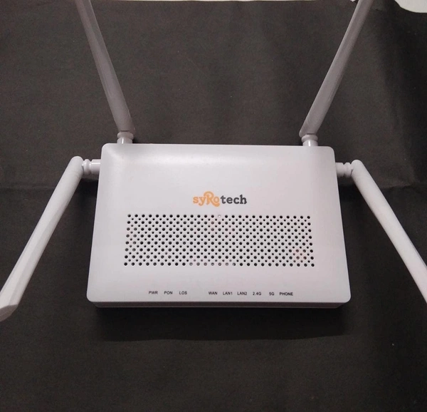 syrotech Syrotech Dual Band FIBER ROUTER XPON ONT with 4 Antenna Wireless Router SY GPON 2010-WADONT (New Model for 1110-WDAONT) - 2 YEARS, Technical Support:  1800-21200-6122