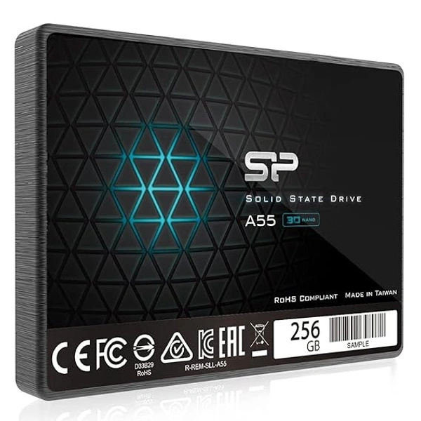 Silicon Power 256GB SATA SSD, Up to 500MB/s, 3D NAND with SLC Cache, 2.5 Inch SATA III 6Gb/s Internal Solid State Drive for Desktop Laptop PC Computer - 3 years limited waranty, contact silicon power customer care