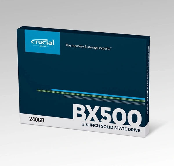 Crucial BX500 240GB 3D NAND SATA 6.35 cm (2.5-inch) SSD (CT240BX500SSD1) - 3 years, near service centre