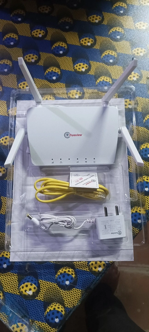 Trueview All Sim Supported True View 4g Router 5g Sim Supported Speed Only 4g  Including Adopter 1 MTR Lancable - What's App 7507407111, White, 1 Year