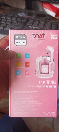 Unbranded  Stylish Earbuds With Charging Display  - Tickle Me Pink